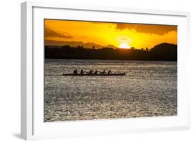 Evening Rowing in the Bay of Apia, Upolu, Samoa, South Pacific-Michael Runkel-Framed Photographic Print