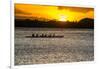 Evening Rowing in the Bay of Apia, Upolu, Samoa, South Pacific-Michael Runkel-Framed Photographic Print