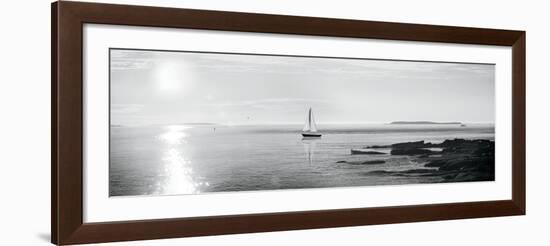 Evening Sail Black and White Crop-Sue Schlabach-Framed Art Print