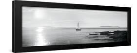 Evening Sail Black and White Crop-Sue Schlabach-Framed Art Print