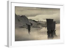 Evening Sailboats-Koson Ohara-Framed Art Print