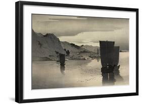 Evening Sailboats-Koson Ohara-Framed Art Print