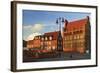 Evening Scene in the Old Town of Wismar-Jochen Schlenker-Framed Photographic Print