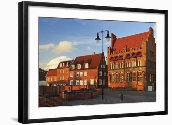 Evening Scene in the Old Town of Wismar-Jochen Schlenker-Framed Photographic Print