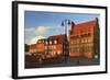 Evening Scene in the Old Town of Wismar-Jochen Schlenker-Framed Photographic Print