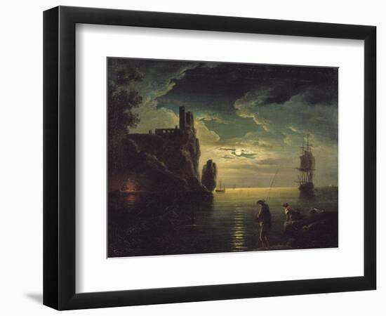 Evening Seascape-Claude Joseph Vernet-Framed Premium Giclee Print