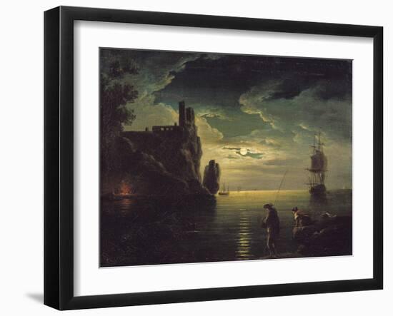 Evening Seascape-Claude Joseph Vernet-Framed Giclee Print