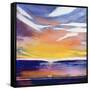 Evening Seascape-Lou Gibbs-Framed Stretched Canvas