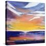 Evening Seascape-Lou Gibbs-Stretched Canvas