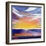 Evening Seascape-Lou Gibbs-Framed Giclee Print