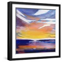 Evening Seascape-Lou Gibbs-Framed Giclee Print