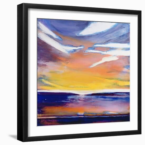 Evening Seascape-Lou Gibbs-Framed Giclee Print