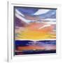 Evening Seascape-Lou Gibbs-Framed Giclee Print