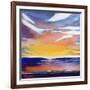 Evening Seascape-Lou Gibbs-Framed Giclee Print