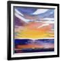 Evening Seascape-Lou Gibbs-Framed Giclee Print