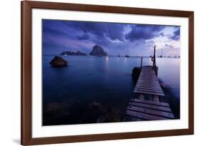 Evening Shot in Cala D'Hort with View to Isla De Es Vedra, Ibiza, Spain-Steve Simon-Framed Photographic Print