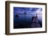 Evening Shot in Cala D'Hort with View to Isla De Es Vedra, Ibiza, Spain-Steve Simon-Framed Photographic Print