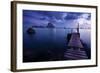 Evening Shot in Cala D'Hort with View to Isla De Es Vedra, Ibiza, Spain-Steve Simon-Framed Photographic Print