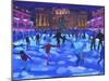 Evening skaters, Somerset House-Andrew Macara-Mounted Giclee Print