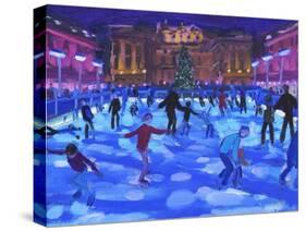 Evening skaters, Somerset House-Andrew Macara-Stretched Canvas