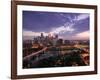 Evening Skyline Scene from St. Anthony Main, Minneapolis, Minnesota-Walter Bibikow-Framed Photographic Print