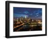 Evening Skyline Scene from St. Anthony Main, Minneapolis, Minnesota-Walter Bibikow-Framed Photographic Print