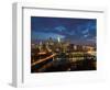 Evening Skyline Scene from St. Anthony Main, Minneapolis, Minnesota-Walter Bibikow-Framed Photographic Print