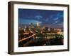 Evening Skyline Scene from St. Anthony Main, Minneapolis, Minnesota-Walter Bibikow-Framed Photographic Print