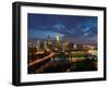 Evening Skyline Scene from St. Anthony Main, Minneapolis, Minnesota-Walter Bibikow-Framed Photographic Print