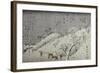 Evening Snow at Asuka Hill-Ando Hiroshige-Framed Giclee Print
