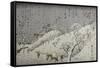 Evening Snow at Asuka Hill-Ando Hiroshige-Framed Stretched Canvas