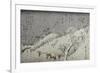 Evening Snow at Asuka Hill-Ando Hiroshige-Framed Giclee Print