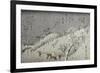 Evening Snow at Asuka Hill-Ando Hiroshige-Framed Giclee Print