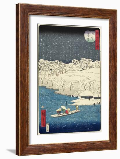 Evening Snow at Hashiba, November 1861-null-Framed Giclee Print