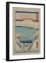 Evening Snow at Hira (Hira No Bosetsu)-Ando Hiroshige-Framed Art Print