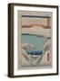 Evening Snow at Hira (Hira No Bosetsu)-Ando Hiroshige-Framed Art Print