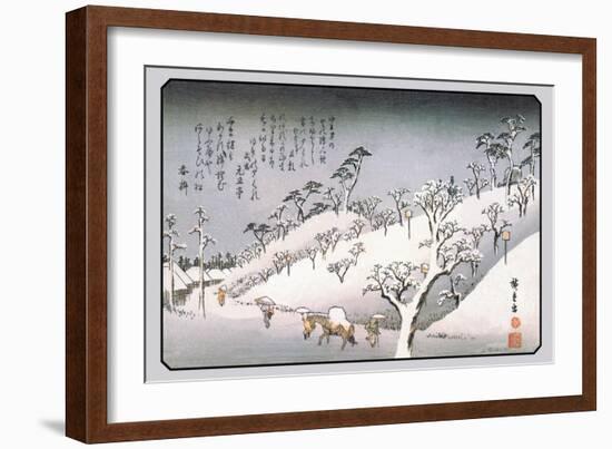Evening Snow in Asakusa-Ando Hiroshige-Framed Art Print