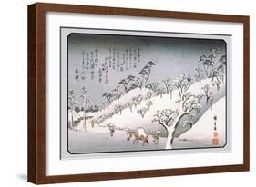 Evening Snow in Asakusa-Ando Hiroshige-Framed Art Print