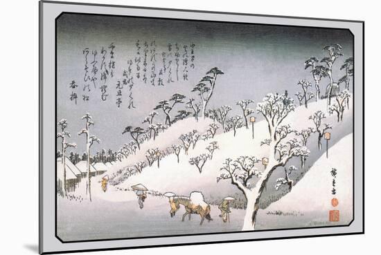 Evening Snow in Asakusa-Ando Hiroshige-Mounted Art Print