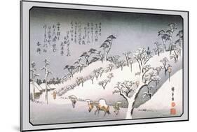 Evening Snow in Asakusa-Ando Hiroshige-Mounted Art Print