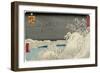Evening Snow on Mount Hira, January 1859-null-Framed Giclee Print
