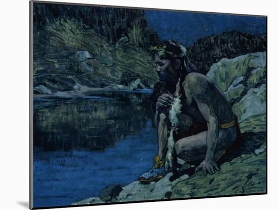 Evening Solitude, 1925-Eanger Irving Couse-Mounted Giclee Print