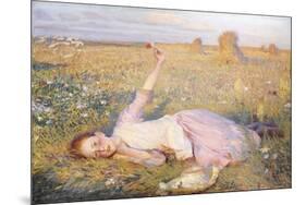 Evening Song, 1893 (Oil on Canvas)-George Clausen-Mounted Giclee Print