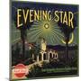 Evening Star Brand - San Fernando, California - Citrus Crate Label-Lantern Press-Mounted Art Print