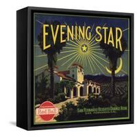 Evening Star Brand - San Fernando, California - Citrus Crate Label-Lantern Press-Framed Stretched Canvas