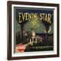 Evening Star Brand - San Fernando, California - Citrus Crate Label-Lantern Press-Framed Art Print