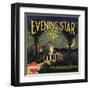 Evening Star Brand - San Fernando, California - Citrus Crate Label-Lantern Press-Framed Art Print