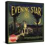 Evening Star Brand - San Fernando, California - Citrus Crate Label-Lantern Press-Framed Stretched Canvas