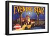 Evening Star Lemon Label-null-Framed Premium Giclee Print