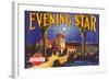 Evening Star Lemon Label-null-Framed Art Print